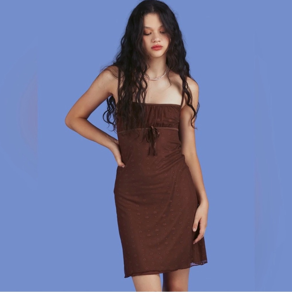UNIF Espresso Brown Midi Dress